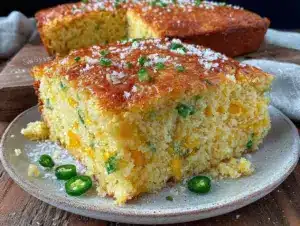 jalapeño cornbread with cheddar cheese crunch - featured image