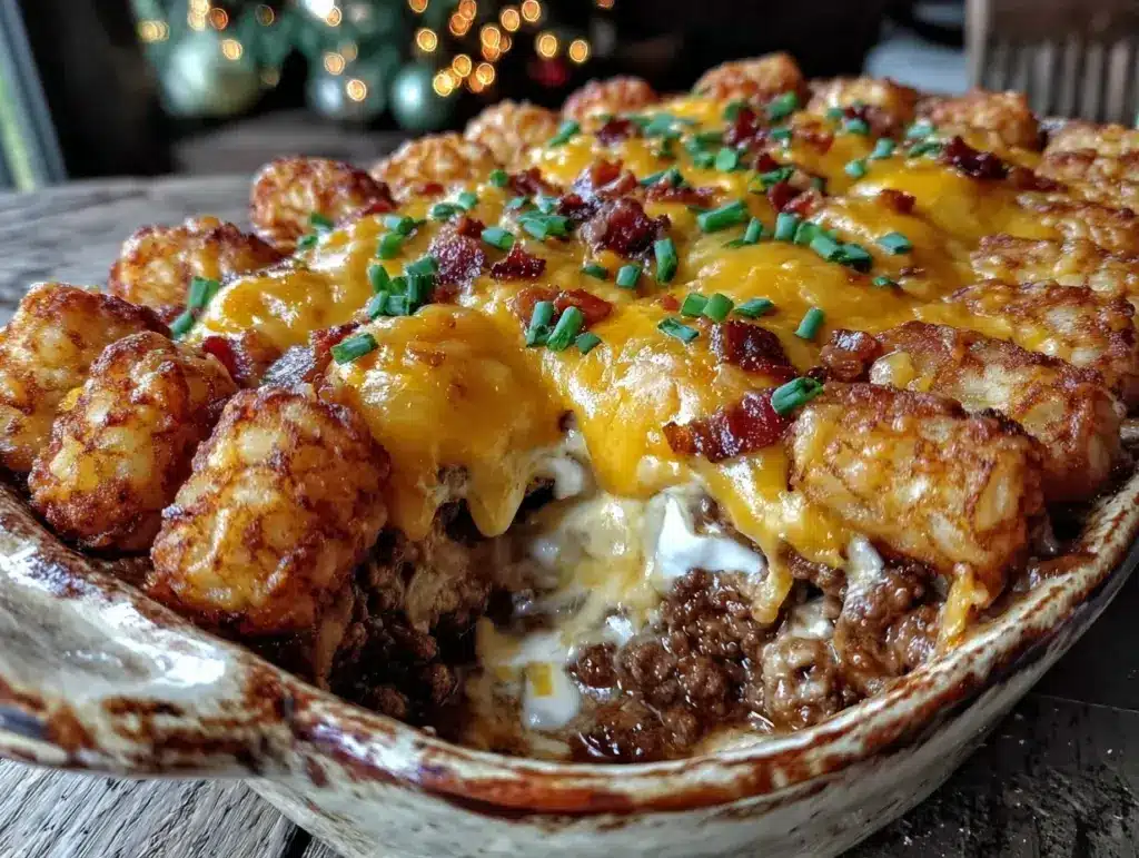 loaded tater tot casserole - featured image