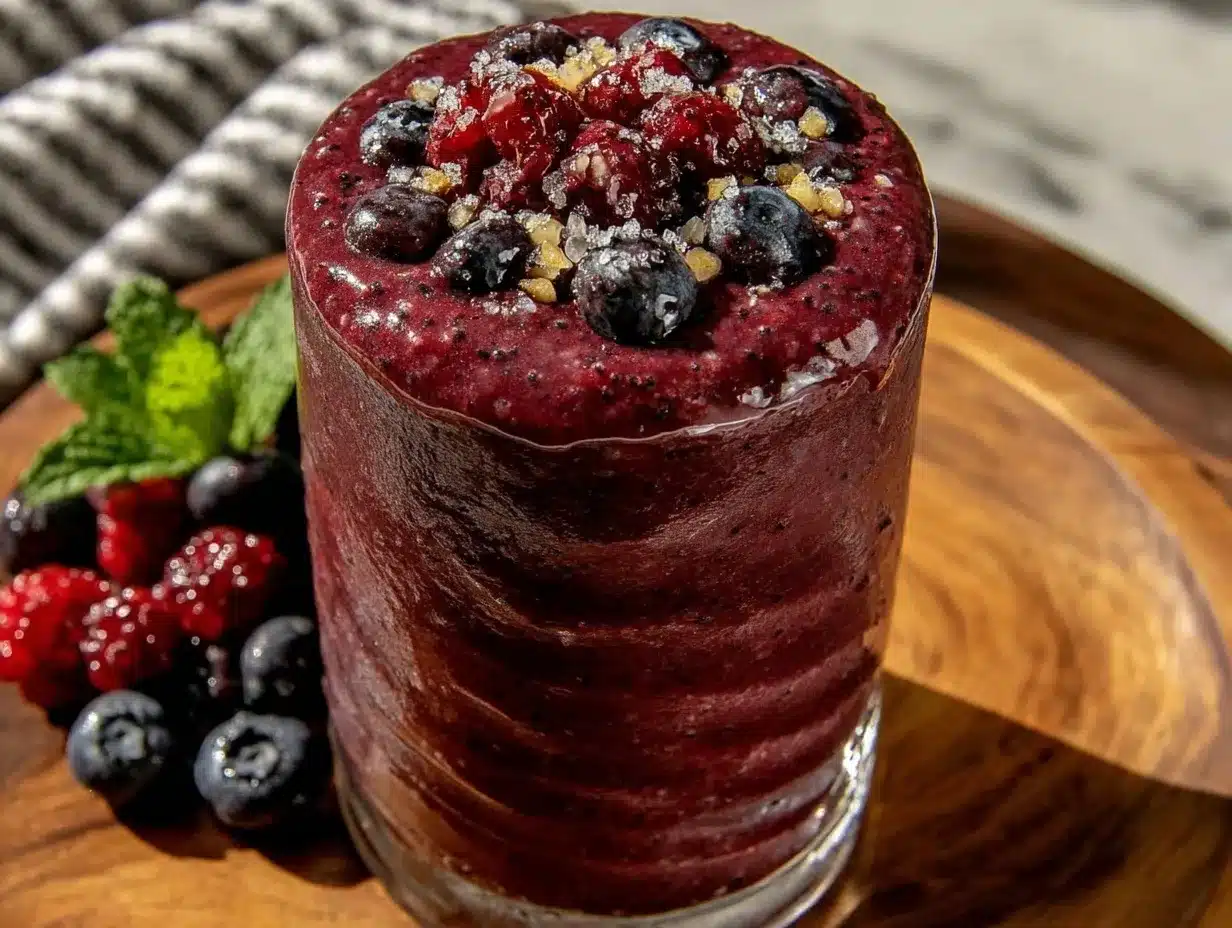 low sugar berry smoothie preparation steps