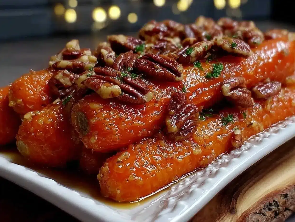 maple glazed carrots with crunchy pecans preparation steps