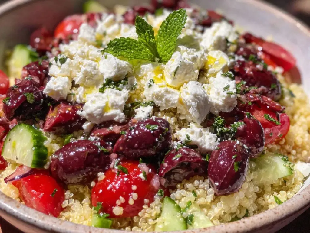 Mediterranean quinoa bowl - featured image