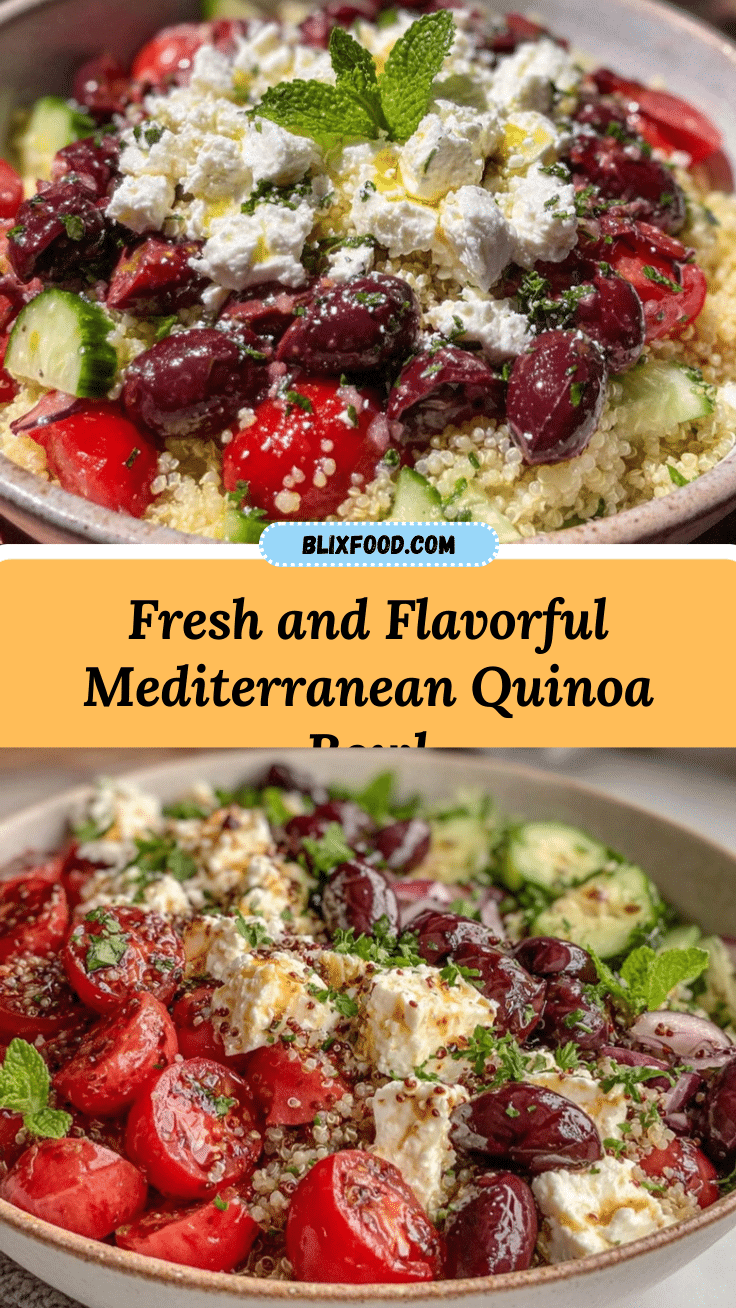 Mediterranean quinoa bowl recipe