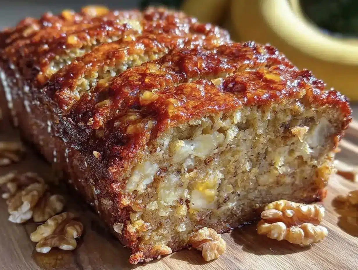 moist gluten-free banana bread with walnuts preparation steps