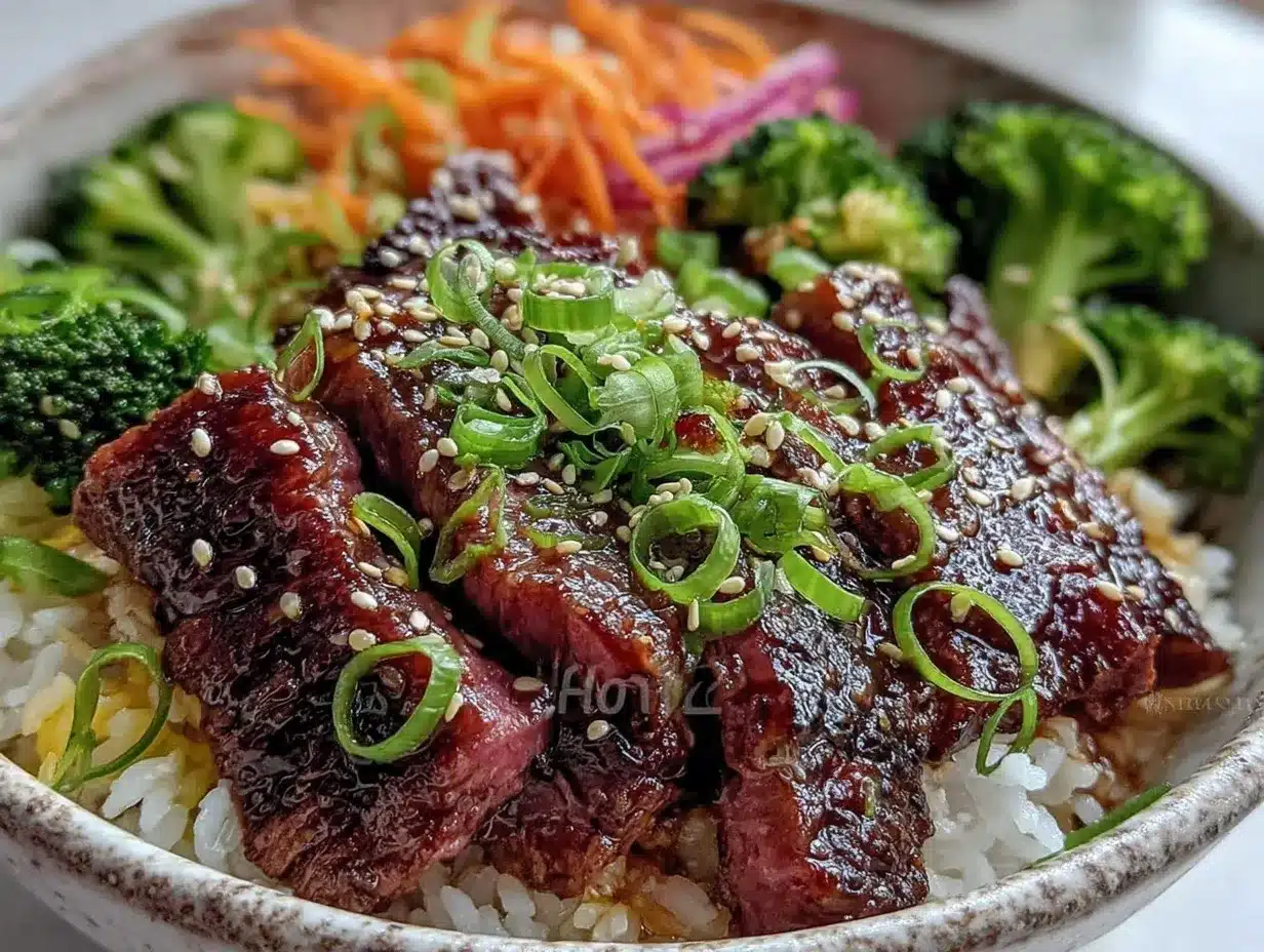 Savory Korean Beef Bowls preparation steps
