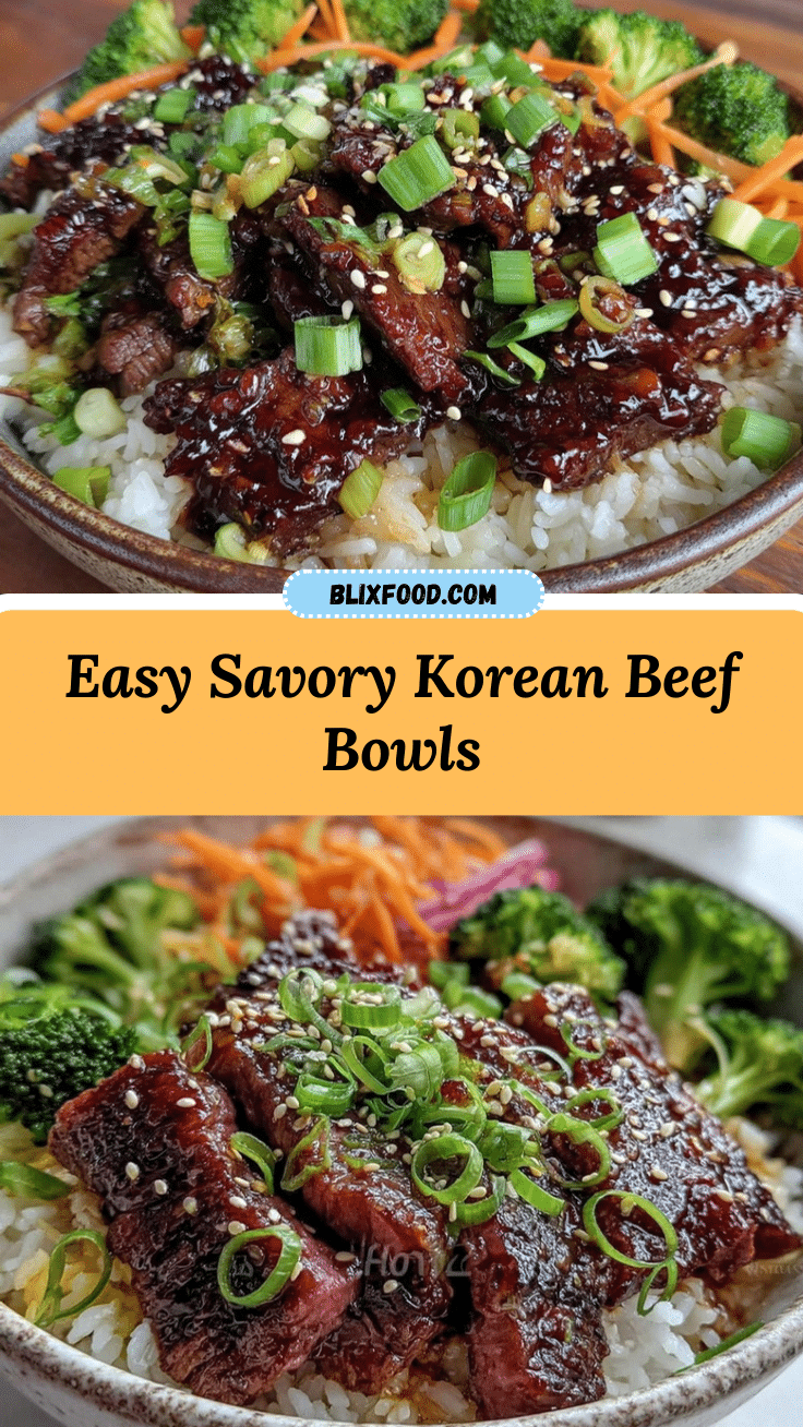 Savory Korean Beef Bowls recipe