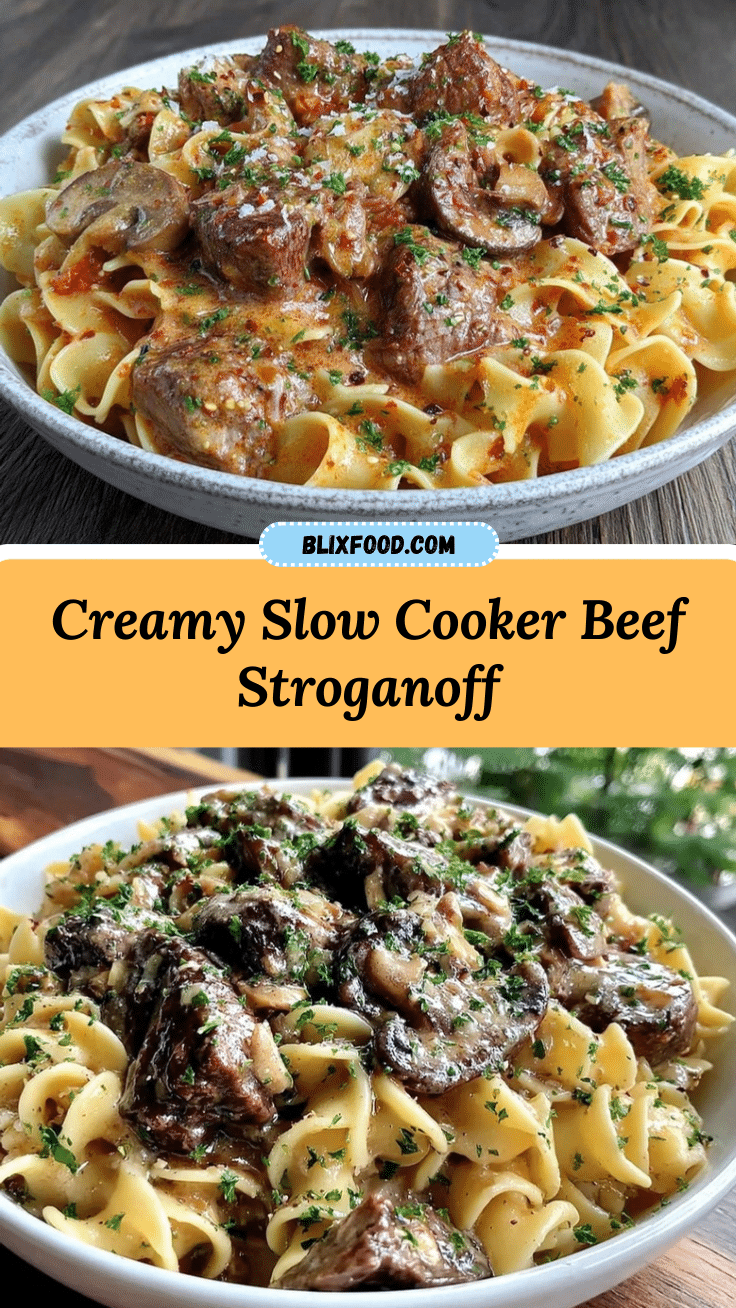 slow cooker beef stroganoff recipe