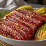 slow cooker corned beef and cabbage - featured image