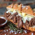slow cooker french dip sandwich - featured image