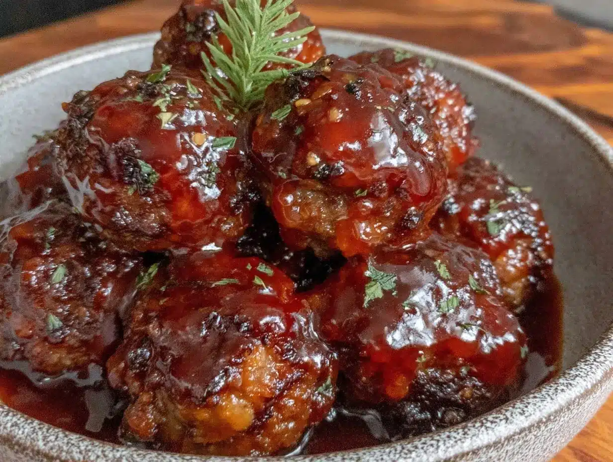 slow cooker honey garlic meatballs preparation steps
