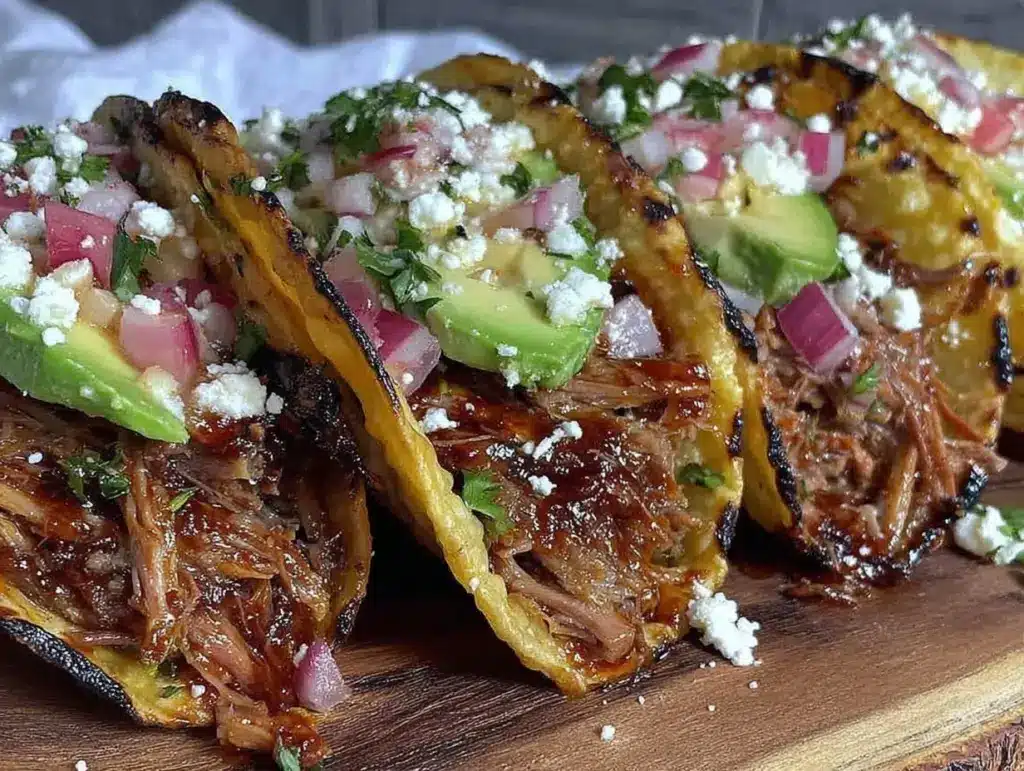 slow cooker pulled pork tacos - featured image