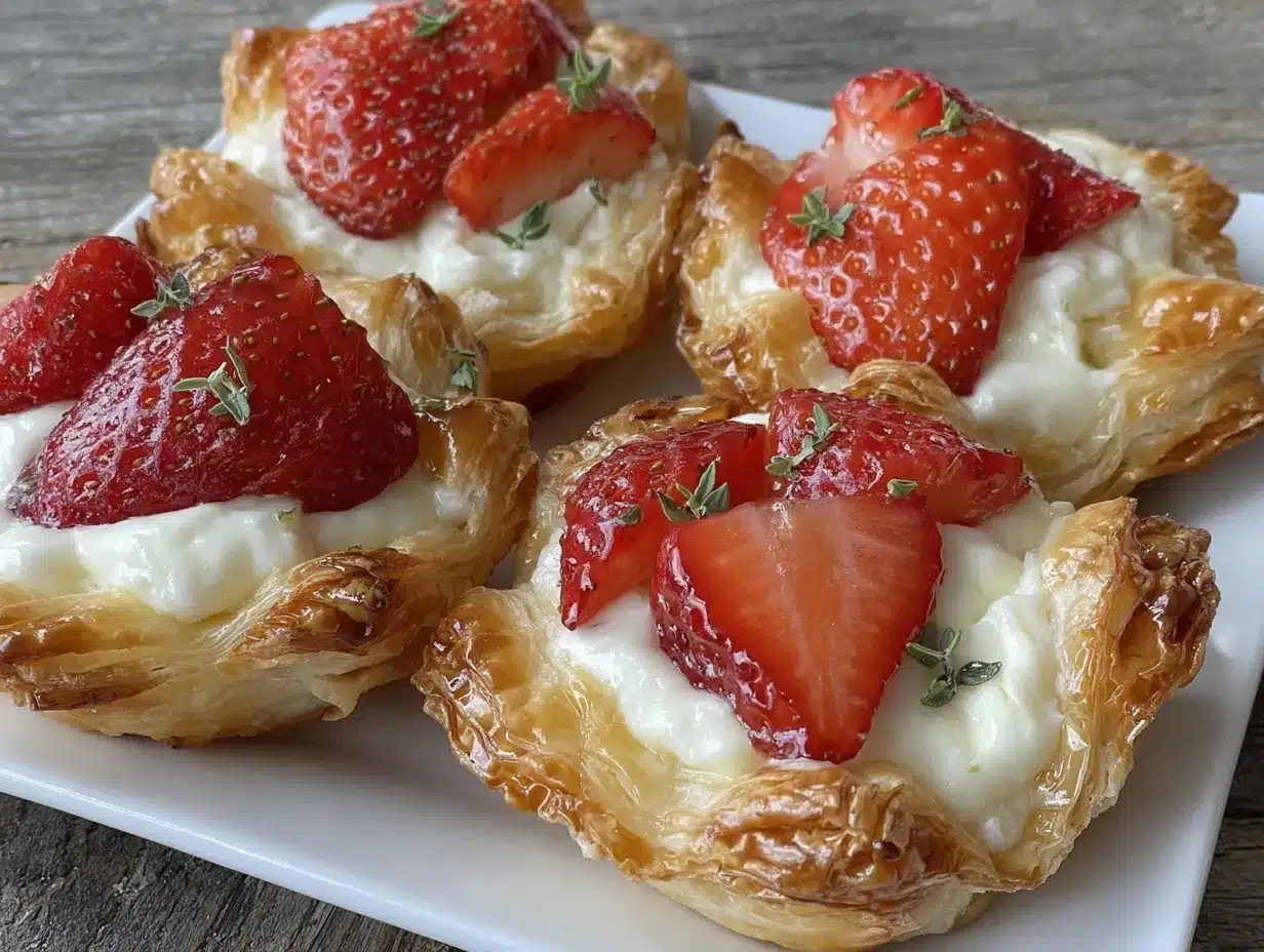 Strawberry Brie Phyllo Cups preparation steps