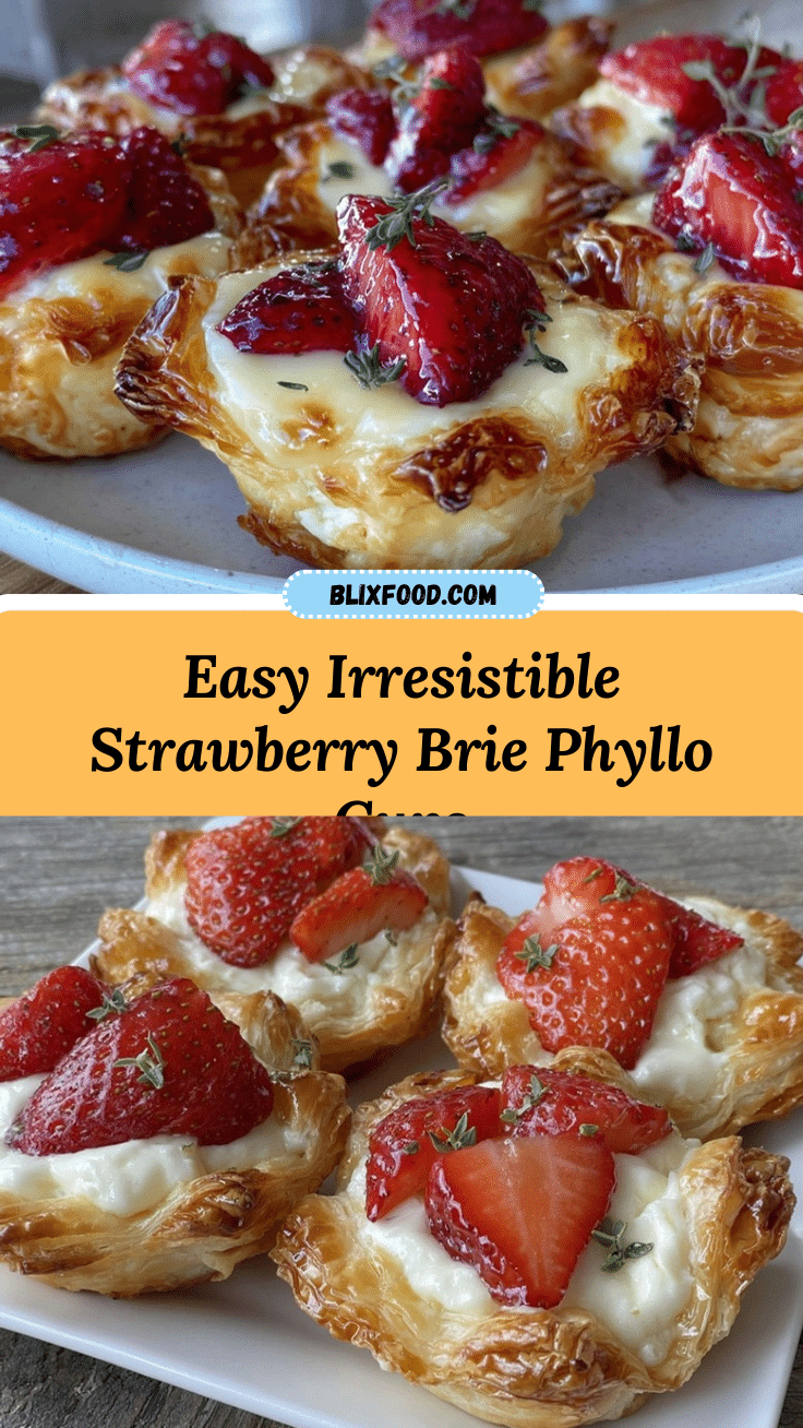 Strawberry Brie Phyllo Cups recipe