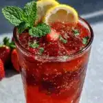 strawberry lemonade with fresh mint - featured image
