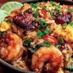 thai fried rice with shrimp and chicken - featured image