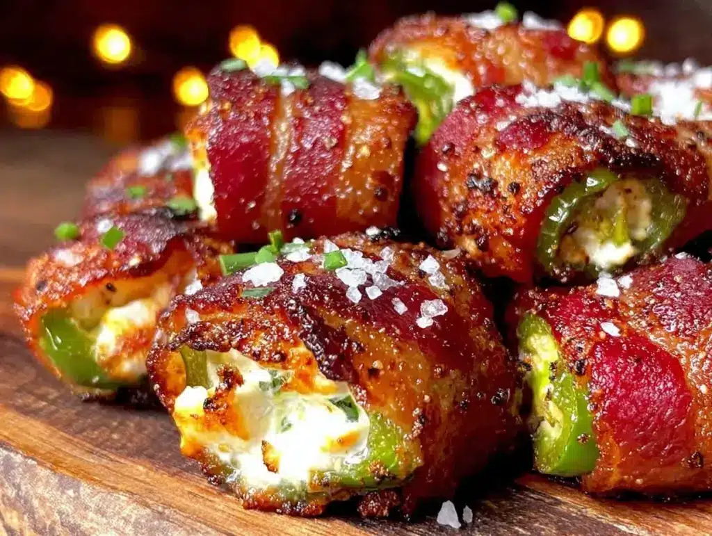 bacon-wrapped cream cheese jalapeño poppers - featured image