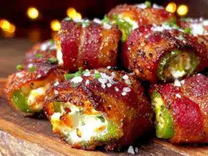 bacon-wrapped cream cheese jalapeño poppers - featured image