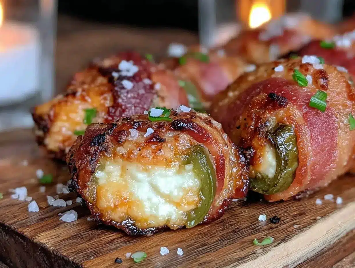 bacon-wrapped cream cheese jalapeño poppers preparation steps
