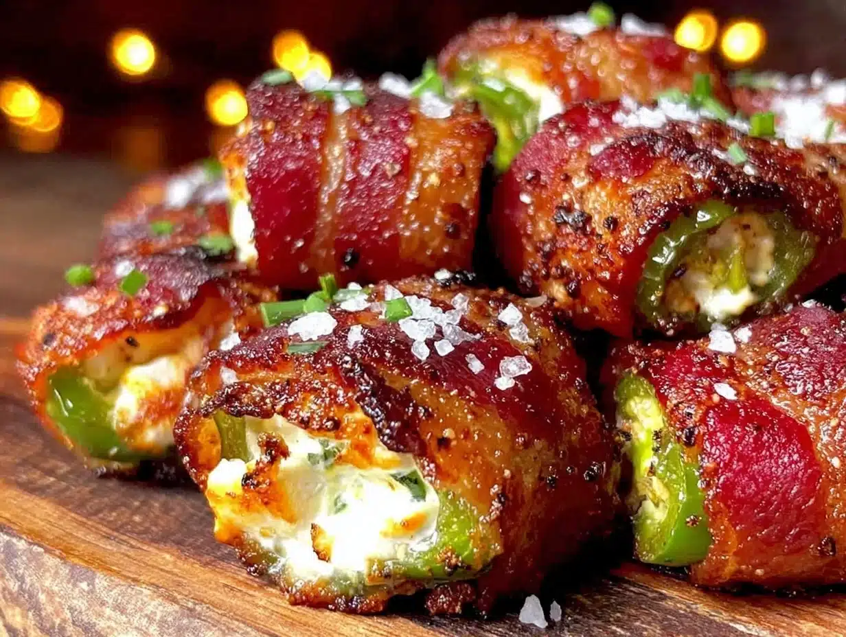 bacon-wrapped cream cheese jalapeño poppers - featured image