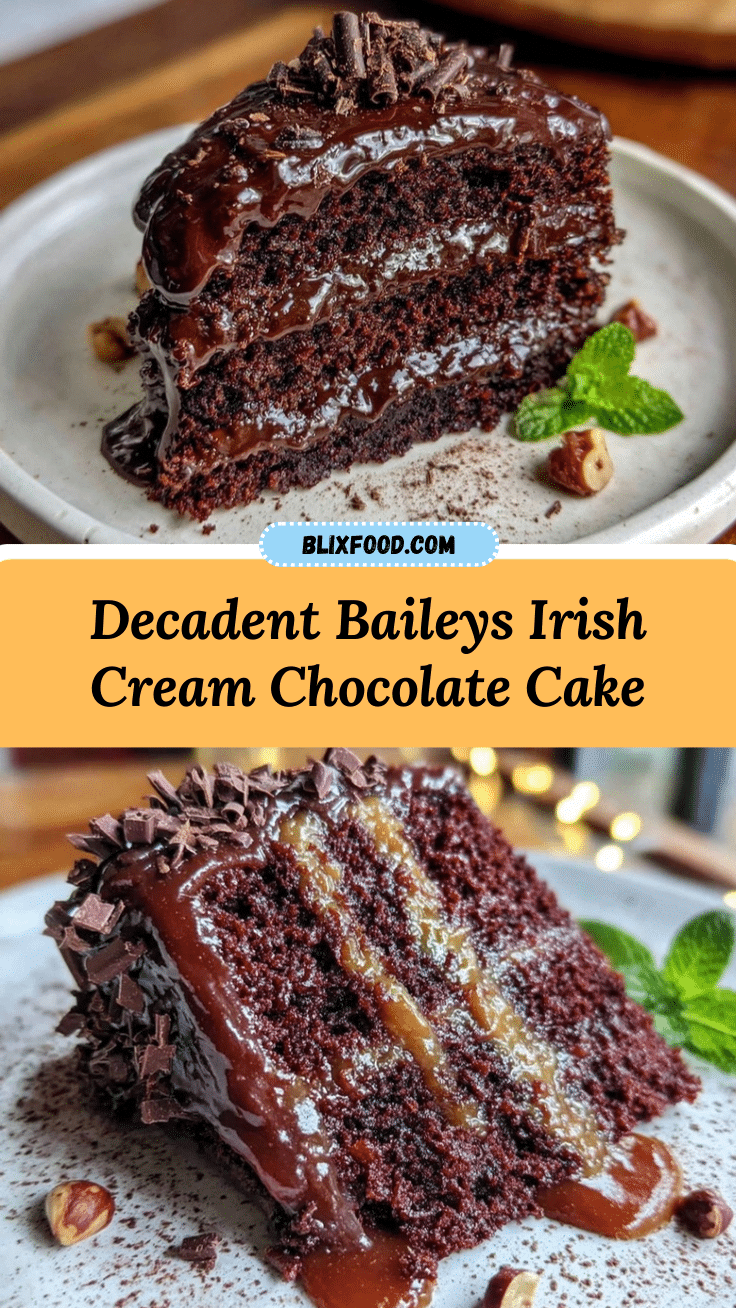 Baileys Irish Cream chocolate cake recipe
