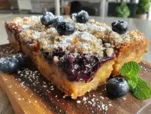 blueberry oat breakfast bars - featured image