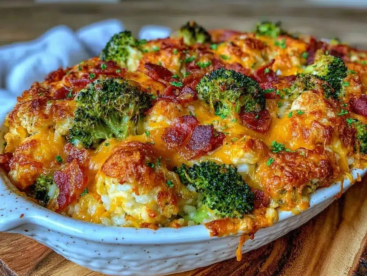 cheesy chicken broccoli rice casserole preparation steps