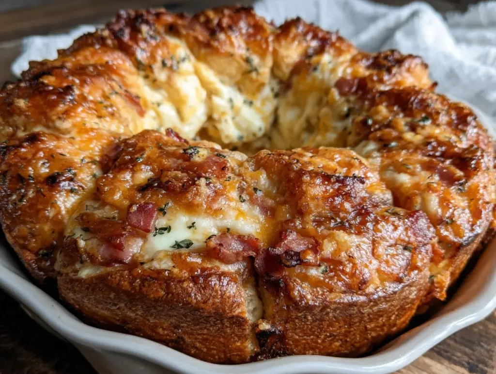 cheesy ham and croissant bake - featured image