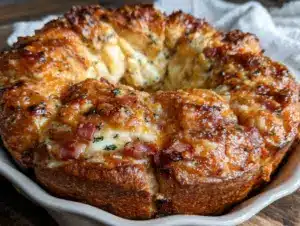 cheesy ham and croissant bake - featured image