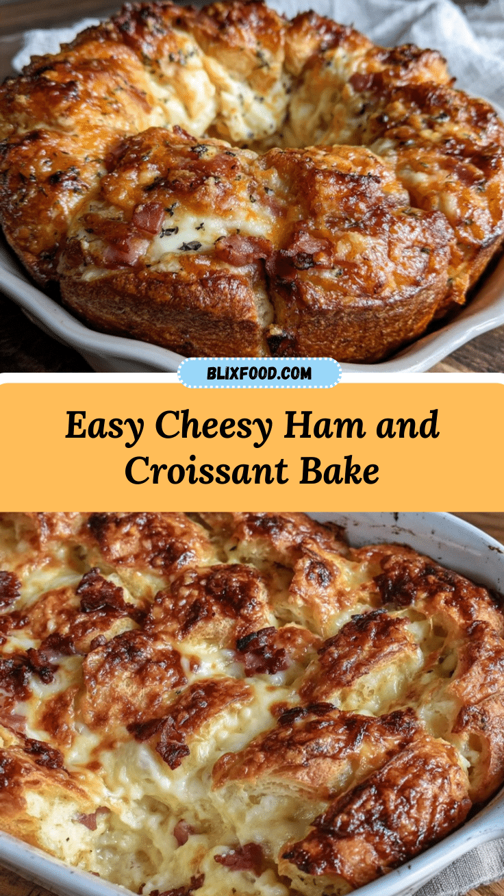 cheesy ham and croissant bake recipe