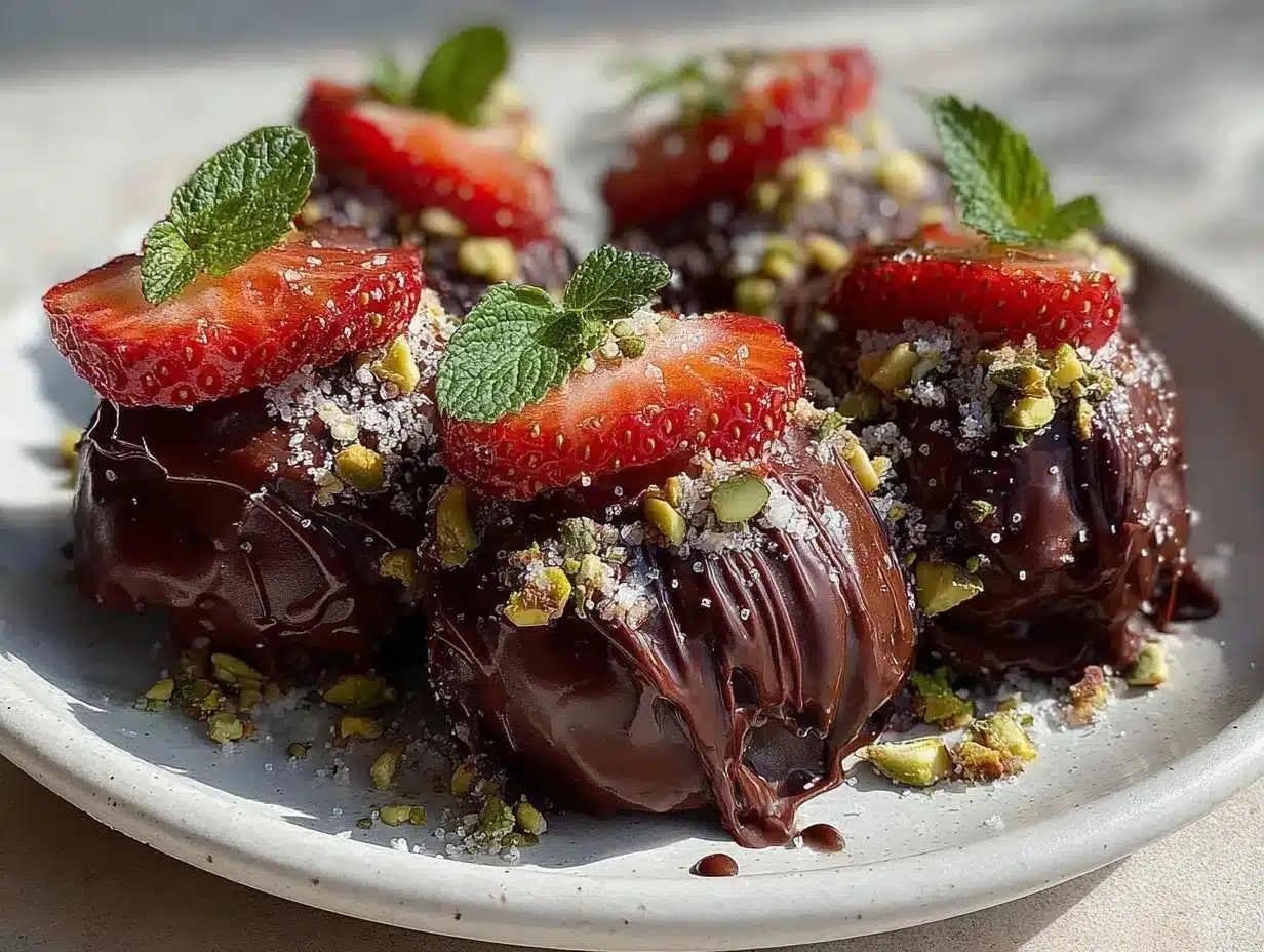 chocolate-covered strawberry protein bombs preparation steps