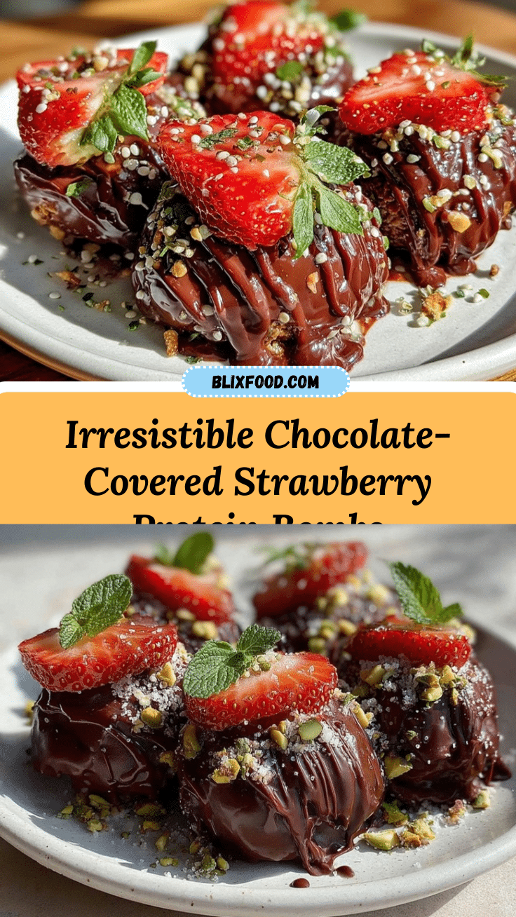 chocolate-covered strawberry protein bombs recipe