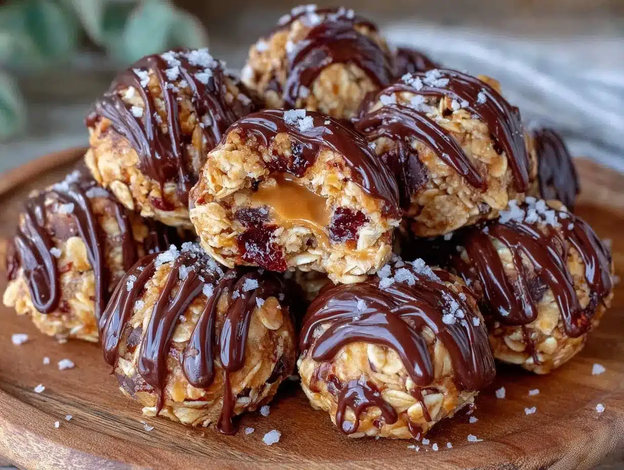 chocolate peanut butter granola bites preparation steps