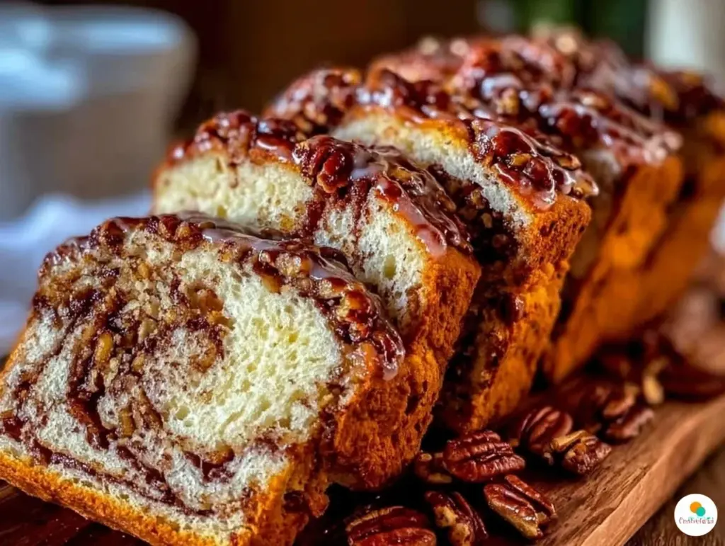 cinnamon swirl pecan bread - featured image