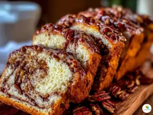 cinnamon swirl pecan bread - featured image