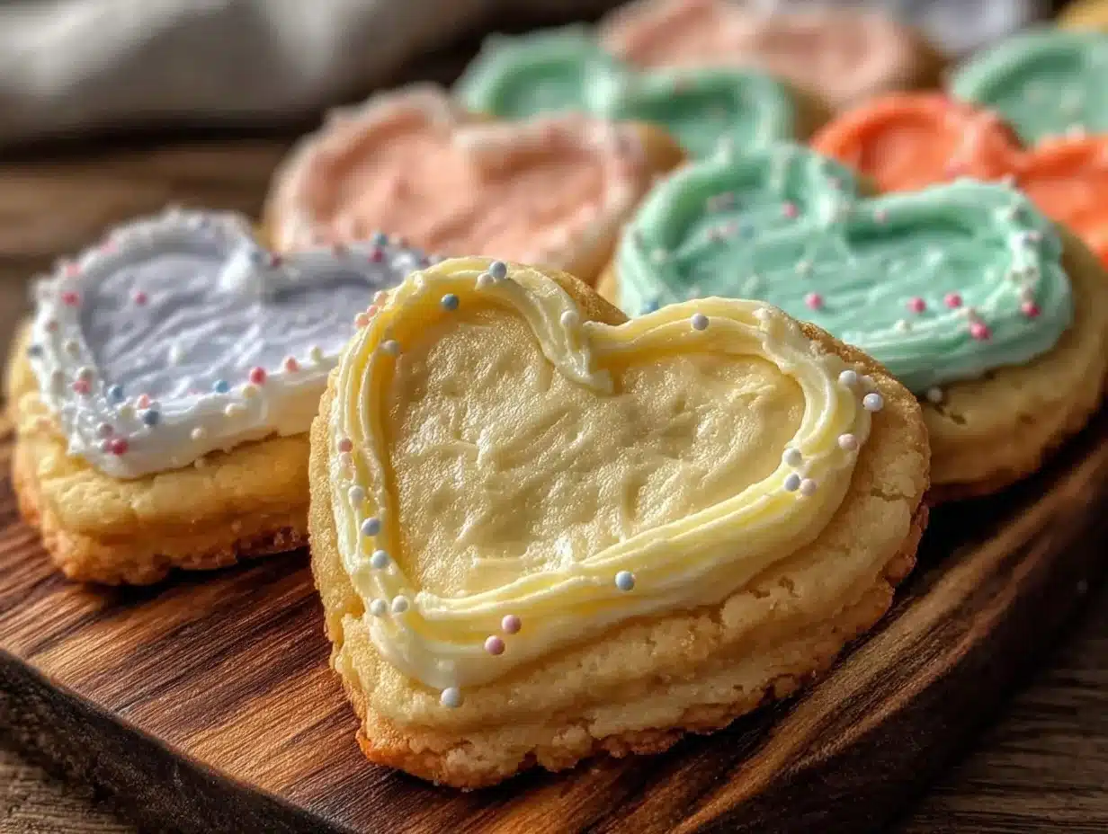 conversation heart sugar cookies - featured image