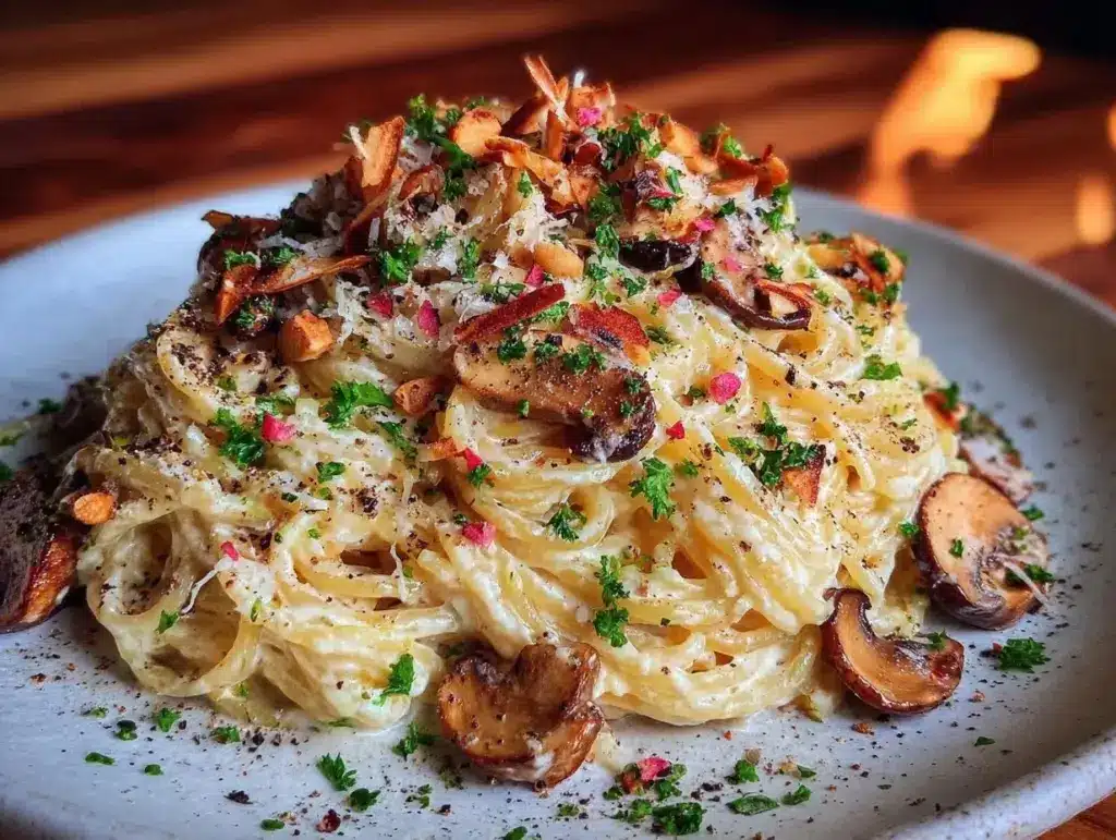 creamy cashew alfredo pasta - featured image