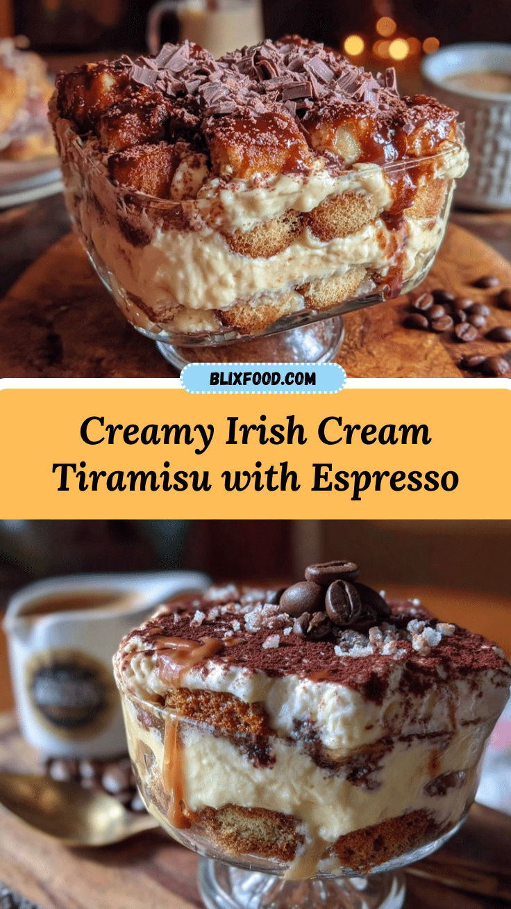 Creamy Irish Cream Tiramisu recipe