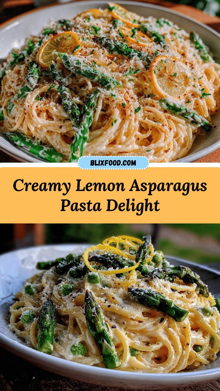 creamy lemon asparagus pasta recipe