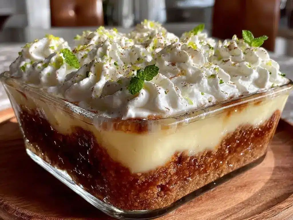 creamy lemon lush dessert - featured image