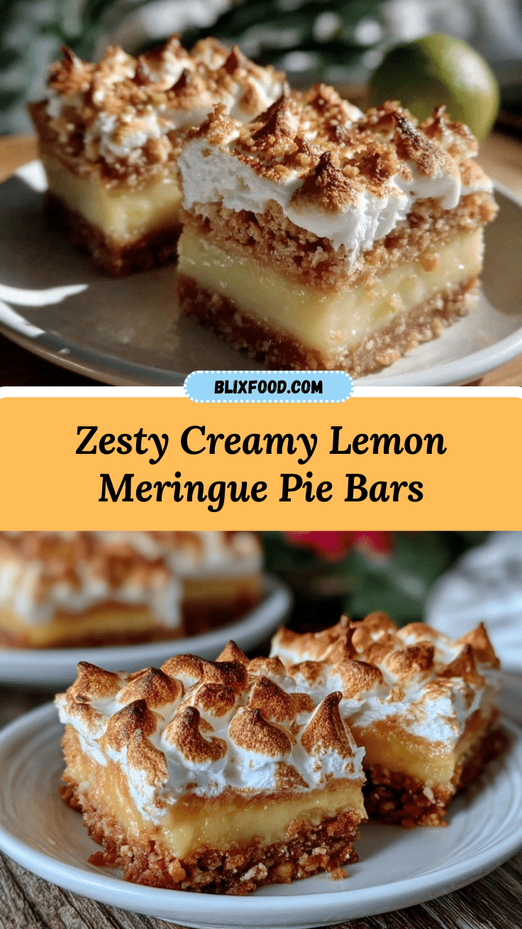 creamy lemon meringue pie bars recipe