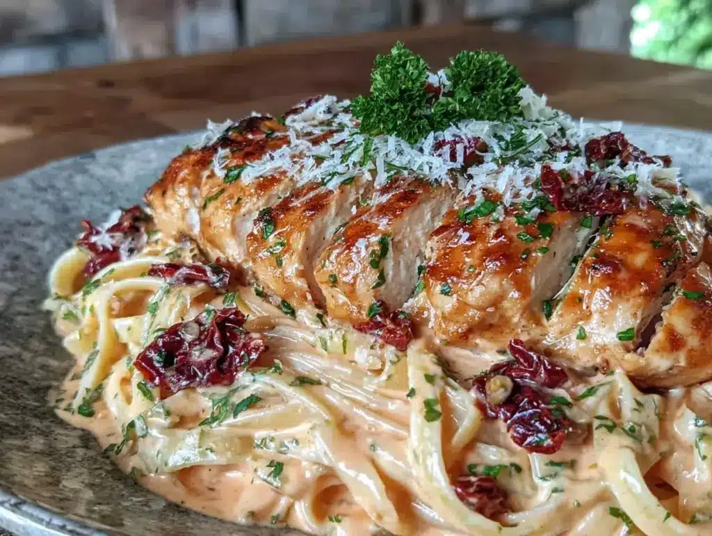 creamy marry me chicken pasta - featured image
