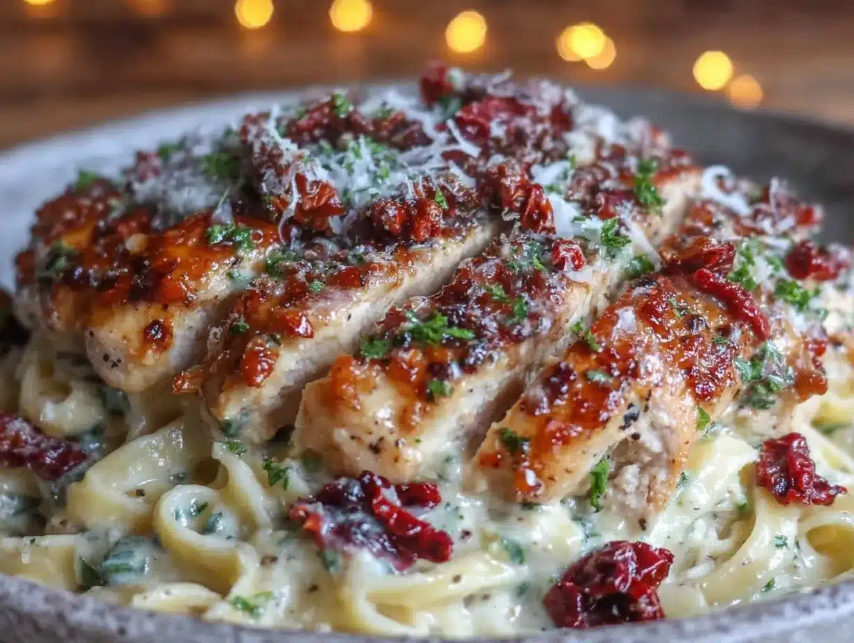 creamy marry me chicken pasta preparation steps