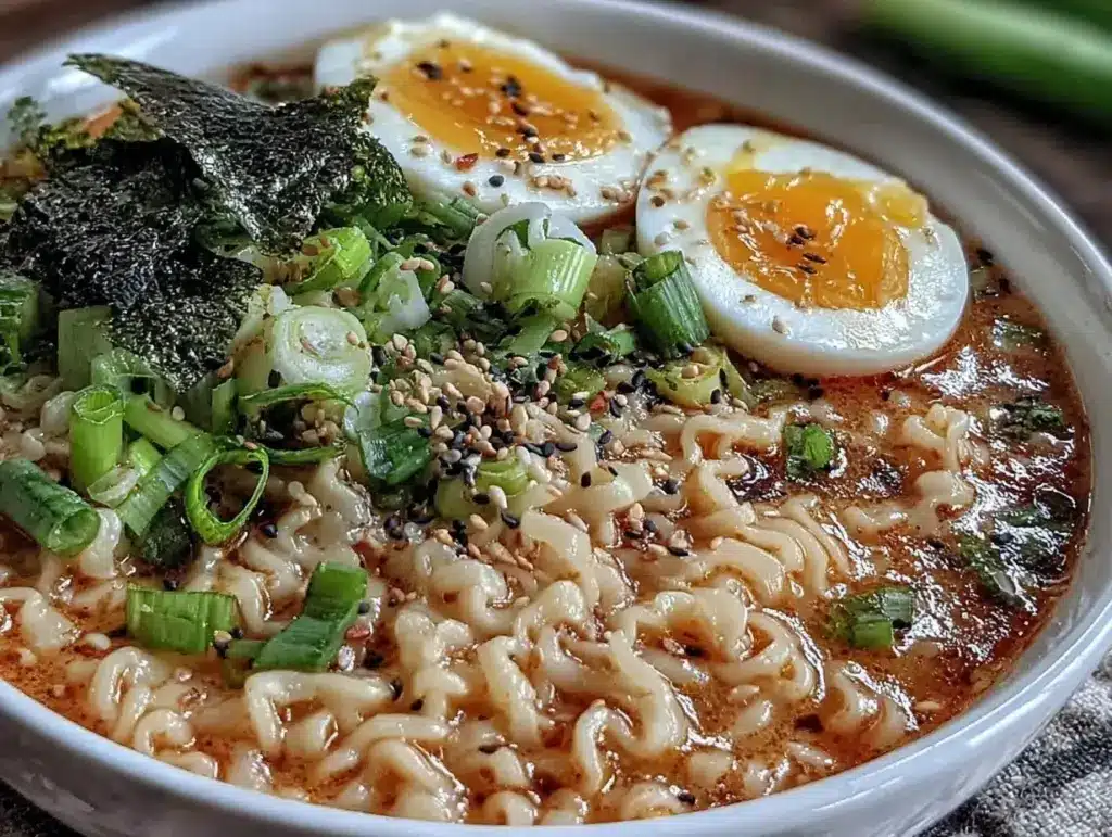 creamy miso ramen with soft-boiled egg - featured image