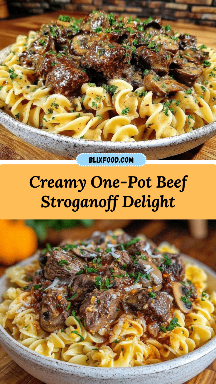 creamy one-pot beef stroganoff recipe