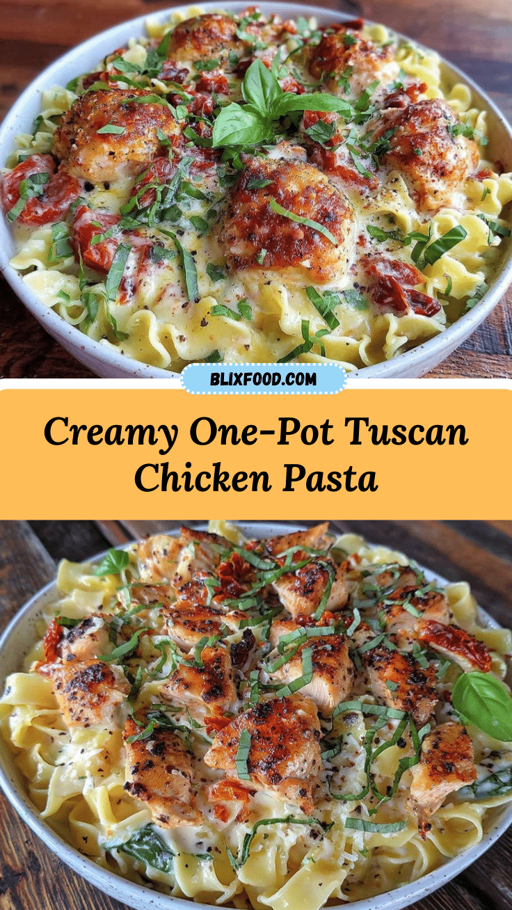 creamy one-pot tuscan chicken pasta recipe