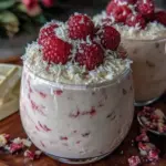 creamy raspberry white chocolate mousse cups - featured image