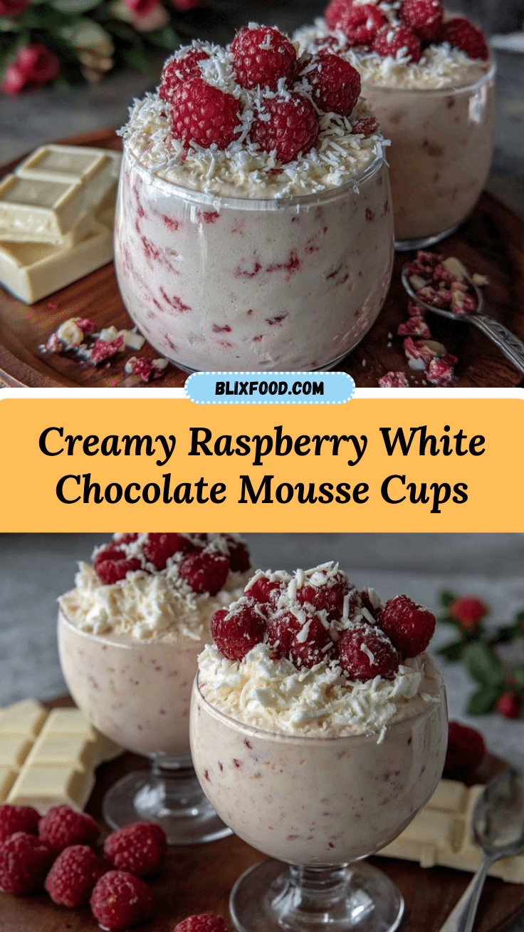 creamy raspberry white chocolate mousse cups recipe