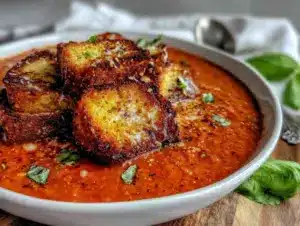 Creamy Roasted Tomato Basil Soup - featured image