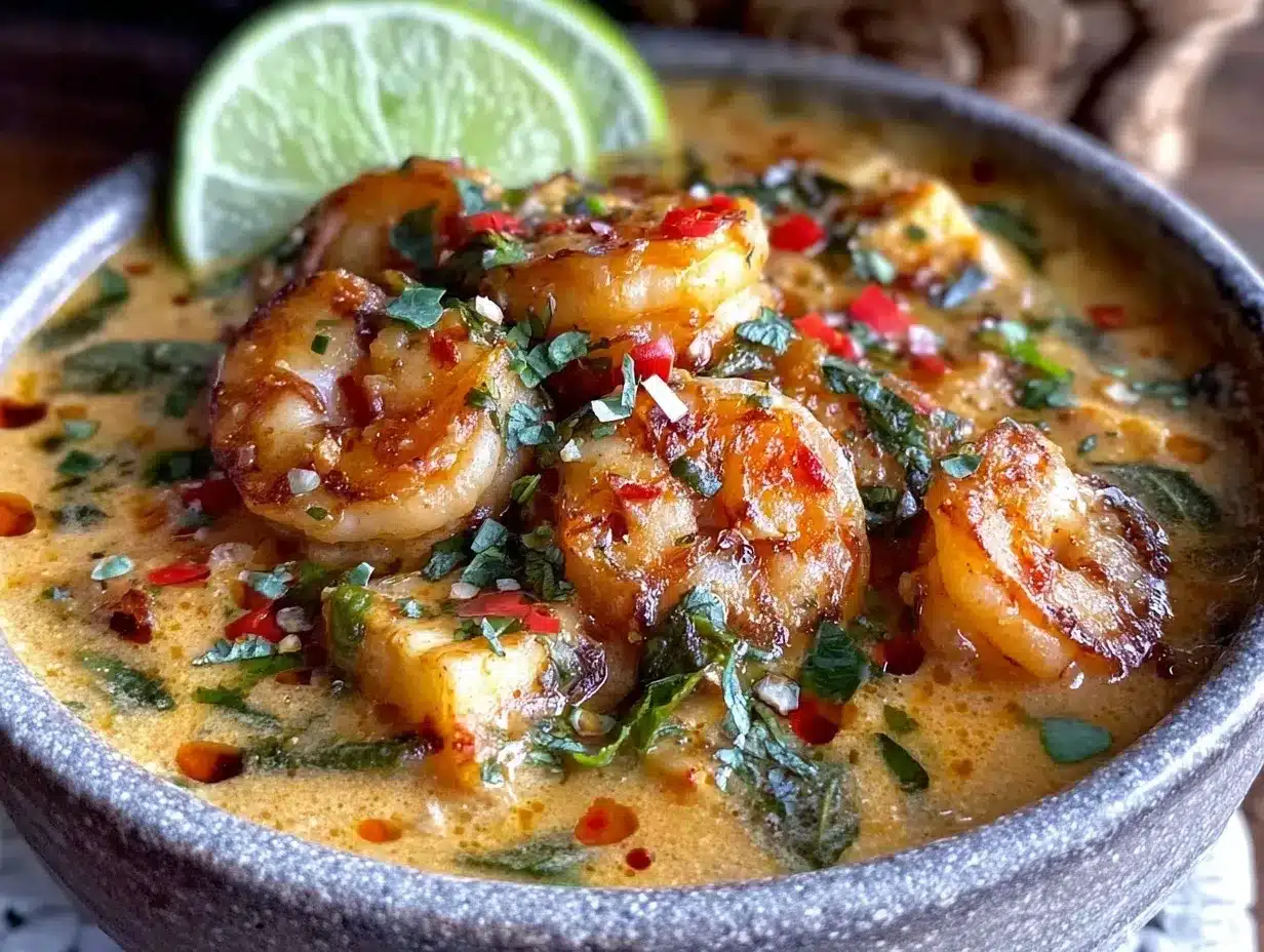 creamy Thai coconut curry soup preparation steps