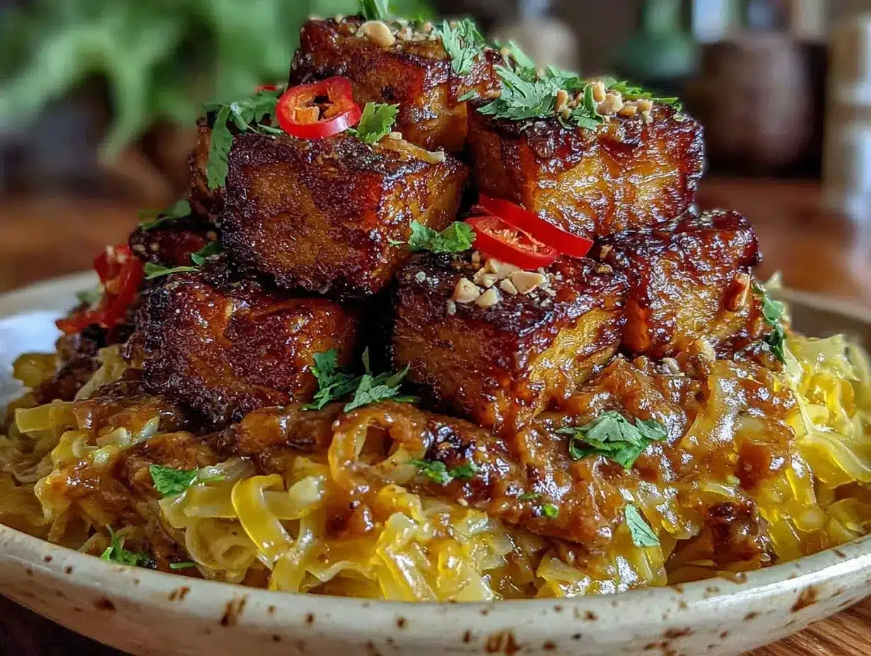 creamy thai peanut noodle bowl preparation steps