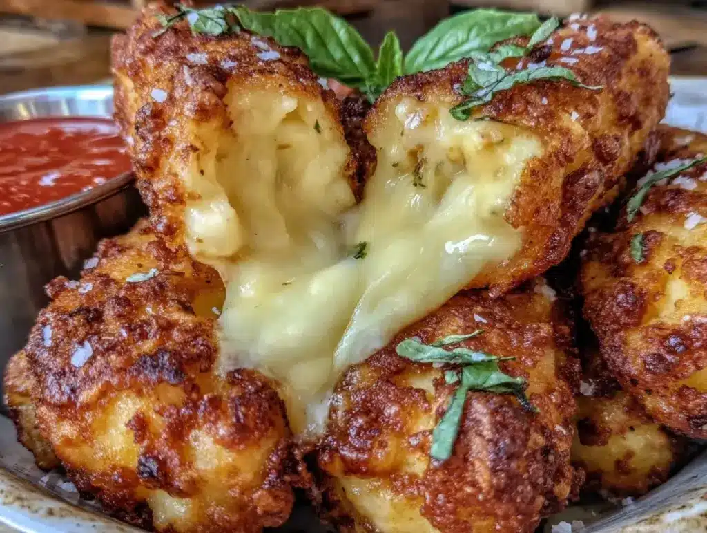 crispy air fryer mozzarella sticks - featured image